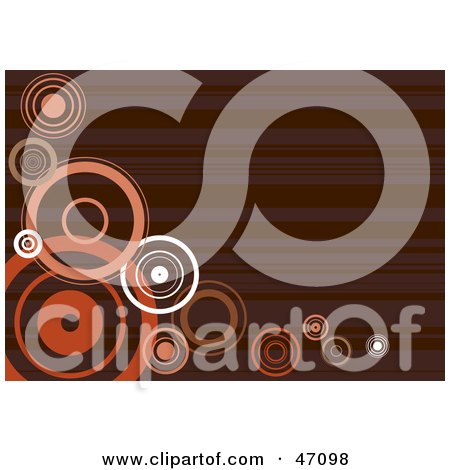 Clipart Illustration of a Retro Brown Background With Circles by Prawny