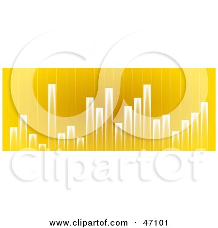 Clipart Illustration of a Varying Yellow Graph Background by Prawny