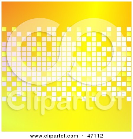 Clipart Illustration of a Yellow Background With White Blocks by Prawny
