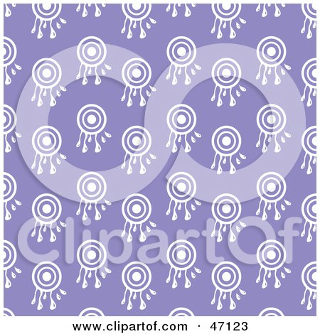 Clipart Illustration of a Purple Background Of Dripping White Circles by Prawny