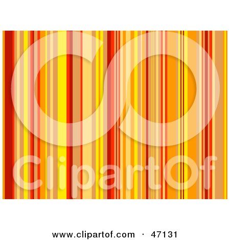 Clipart Illustration of a Vertical Orange Stripe Background by Prawny