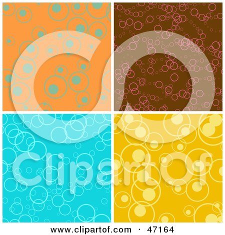 Clipart Illustration of a Digital Collage Of Circle Backgrounds by Prawny