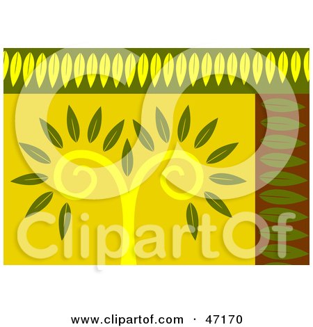 Clipart Illustration of an Abstract Background of a Leafy Tree by Prawny