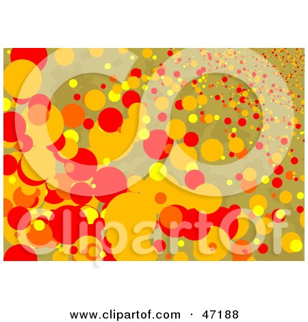 Clipart Illustration of a Background Of Red And Orange Circles by Prawny