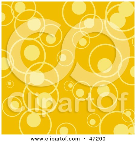 Clipart Illustration of a Yellow Background of Circles by Prawny