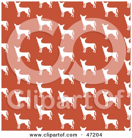 Clipart Illustration of a Chihuahua Silhouette Background by Prawny