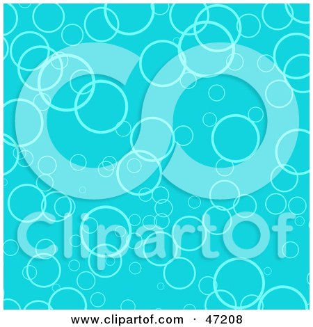 Clipart Illustration of a Blue Background of Circles by Prawny