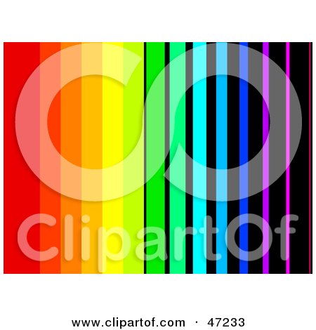 Clipart Illustration of a Rainbow Stripe Background by Prawny