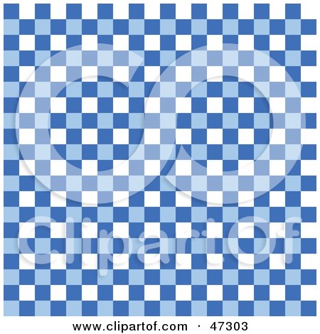 Royalty-Free (RF) Clipart Illustration of a Blue And White Checkered Background by Prawny