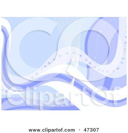 Royalty-Free (RF) Clipart Illustration of a Blue Pastel Wave Background by Prawny