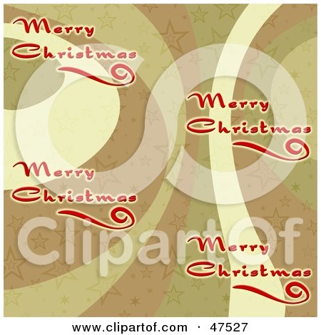 Royalty-Free (RF) Clipart Illustration of a Brown Starry Merry Christmas Background by Prawny