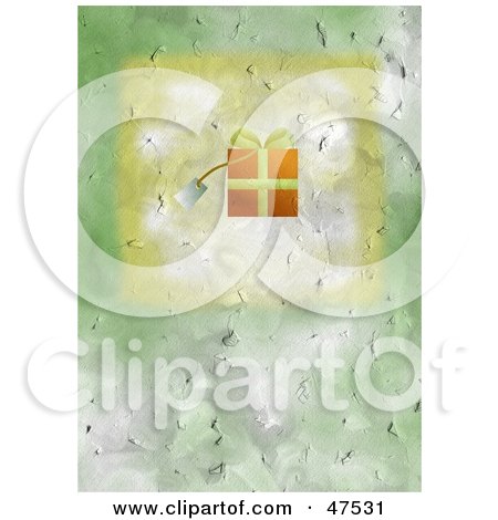 Royalty-Free (RF) Clipart Illustration of a Textured Background With A Gift by Prawny