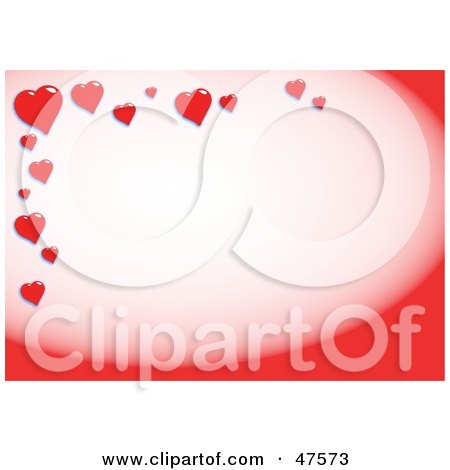 Royalty-Free (RF) Clipart Illustration of a Red Border With Hearts Around An Oval Text Box by Prawny