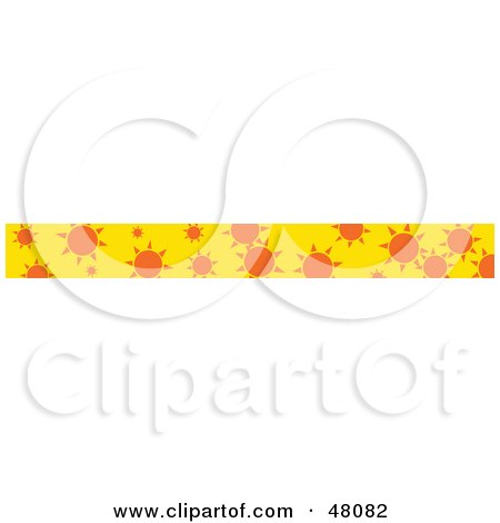 Royalty-Free (RF) Clipart Illustration of a Border Of Suns On Yellow by Prawny