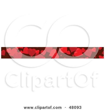 Royalty-Free (RF) Clipart Illustration of a Border Of Red Hearts by Prawny