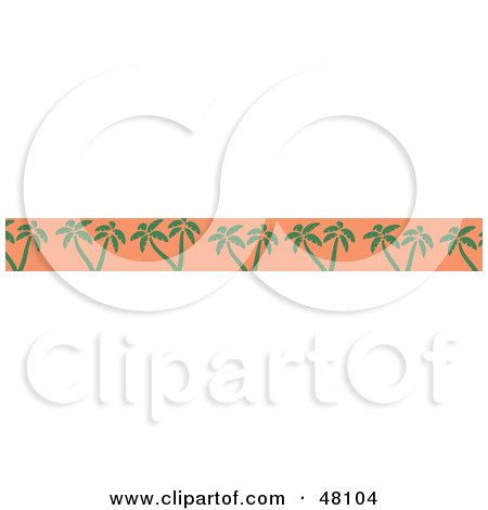 Royalty-Free (RF) Clipart Illustration of a Border Of Palm Trees On Pink by Prawny