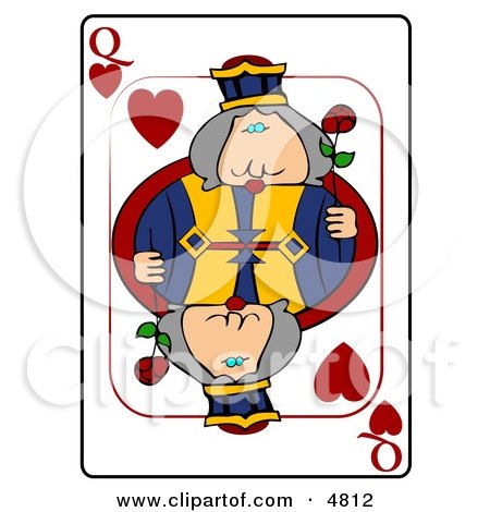 Q/Queen of Hearts Playing Card Clipart by djart