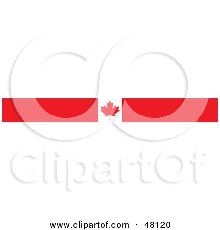Royalty-Free (RF) Clipart Illustration of a Border Of A Canadian Maple Leaf Flag by Prawny