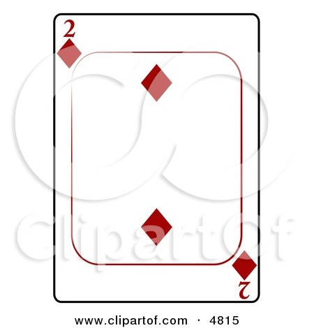 Two/2 of Diamonds Playing Card Clipart by djart