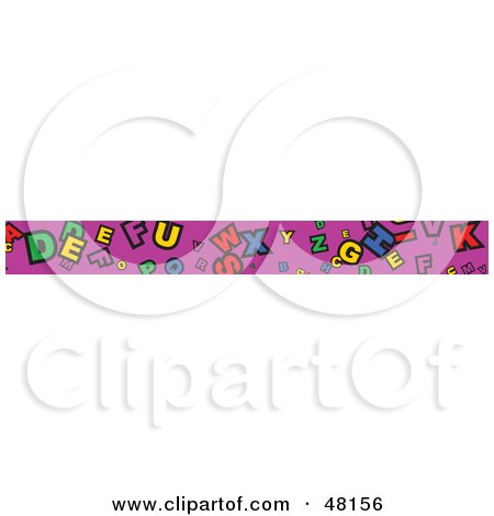 Royalty-Free (RF) Clipart Illustration of a Border Of Letters On Purple by Prawny
