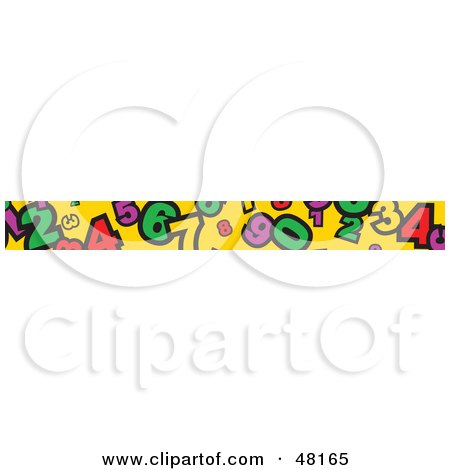 Royalty-Free (RF) Clipart Illustration of a Border Of Numbers On Yellow by Prawny