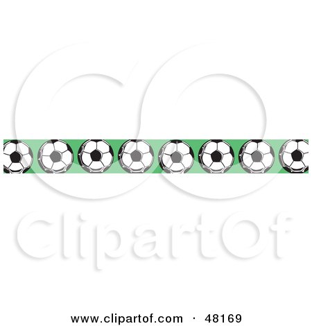 Royalty-Free (RF) Clipart Illustration of a Border Of Soccer Balls by Prawny