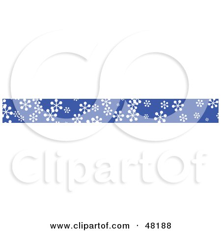 Royalty-Free (RF) Clipart Illustration of a Border Of Snowflakes by Prawny