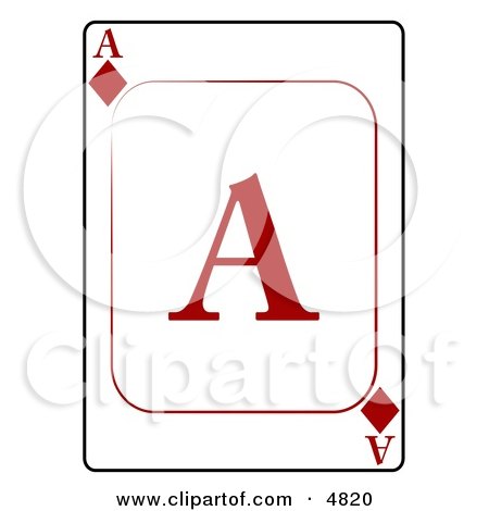A/Ace of Diamonds Playing Card Clipart by djart