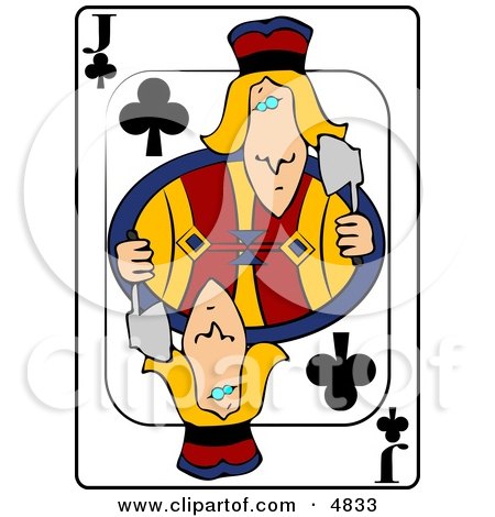 J/Jack of Clubs Playing Card Clipart by djart