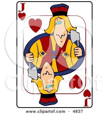 J/Jack of Hearts Playing Card Clipart by djart