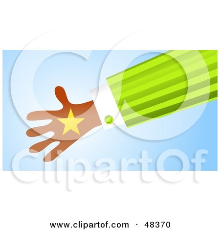 Royalty-Free (RF) Clipart Illustration of a Handy Hand Holding A Star by Prawny