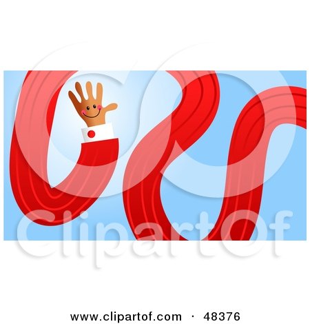 Royalty-Free (RF) Clipart Illustration of a Bendy Handy Hand by Prawny