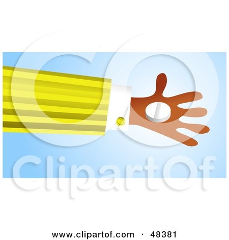 Royalty-Free (RF) Clipart Illustration of a Handy Hand Holding A White Pill by Prawny