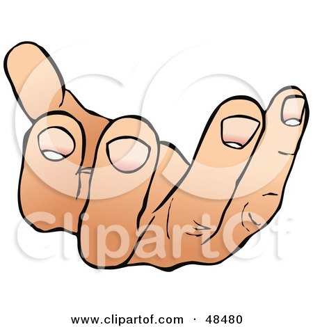 Royalty-Free (RF) Clipart Illustration of a Man's Hand Reaching Outward by Prawny