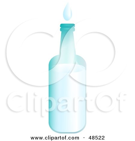 Royalty-Free (RF) Clipart Illustration of a Tear Falling Into a Blue Bottle by Prawny