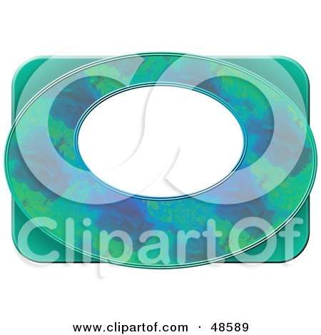 Royalty-Free (RF) Clipart Illustration of an Abstract Green And Blue Oval Background On White by Prawny