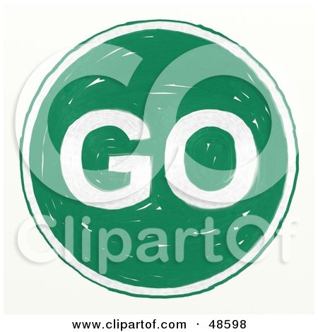 Royalty-Free (RF) Clipart Illustration of a Green Colored Go Sign by Prawny
