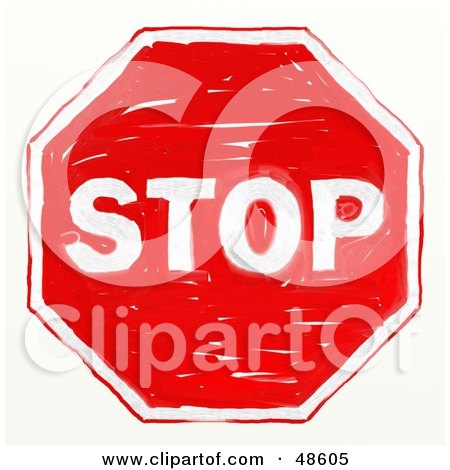 Royalty-Free (RF) Clipart Illustration of a Red Colored Stop Sign by Prawny