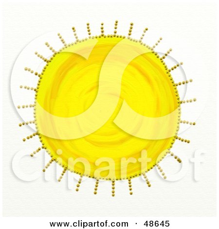 Royalty-Free (RF) Clipart Illustration of a Textured Yellow Sun by Prawny