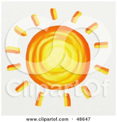 Royalty-Free (RF) Clipart Illustration of a Swirled Orange and Yellow Sun by Prawny