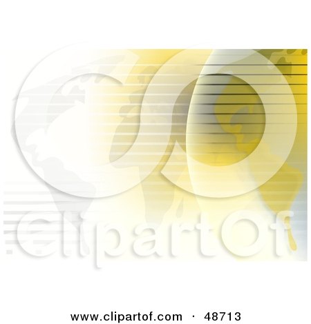 Royalty-Free (RF) Clipart Illustration of a Gradient Yellow Lined Earth Background by Prawny