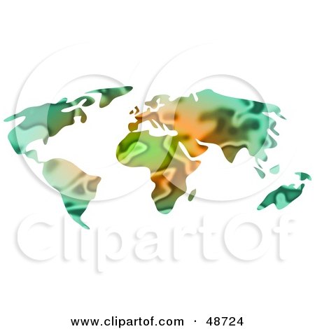 Royalty-Free (RF) Clipart Illustration of an Abstract Earth Atlas by Prawny