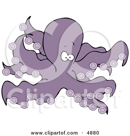 Carnivorous Marine Mollusk of the Genus Octopus Clipart by djart