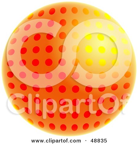 Royalty-Free (RF) Clipart Illustration of a Gradient Orange And Yellow Dotted Globe by Prawny