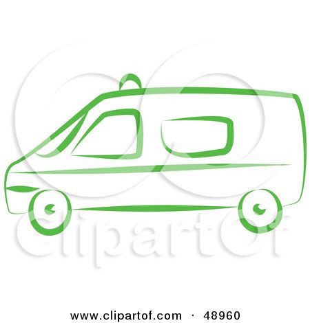 Royalty-Free (RF) Clipart Illustration of a Green Van by Prawny