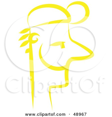 Royalty-Free (RF) Clipart Illustration of a Yellow Guy Wearing a Hat by Prawny