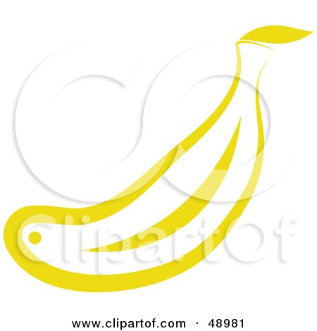 Royalty-Free (RF) Clipart Illustration of a Yellow Banana by Prawny
