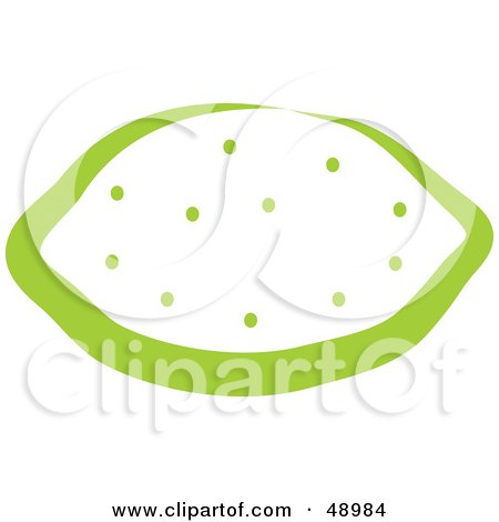 Royalty-Free (RF) Clipart Illustration of a Green Outlined Lime by Prawny
