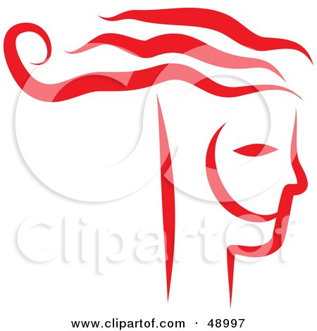 Royalty-Free (RF) Clipart Illustration of a Red Guy's Face by Prawny