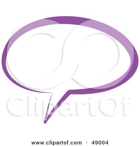 Royalty-Free (RF) Clipart Illustration of a Purple Word Balloon by Prawny